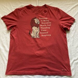 Life Is Good Courageous Red Graphic Tee